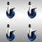 Service Caster 5 Inch 316SS Solid Poly Swivel 1-1/2 Inch Expanding Stem Caster Set Lock Brake SCC-SS316TTLEX20S514-SPUS-112-4 - alternate 2